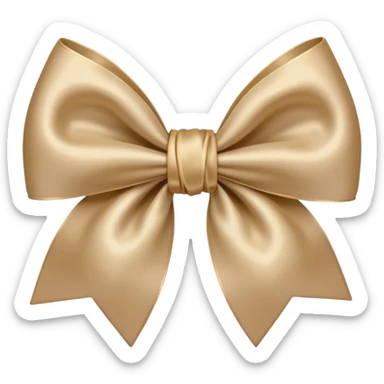 Beige bow sticker