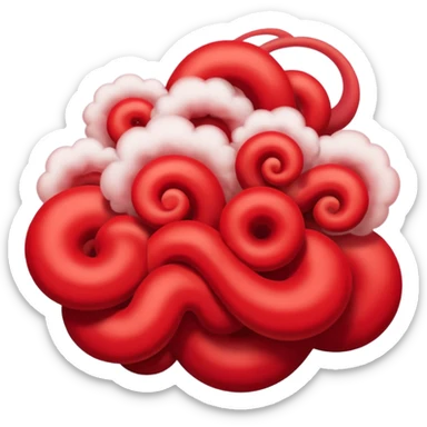 Nube roja como las de akatsuki de naruto sticker