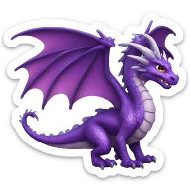 Purple dragon sticker
