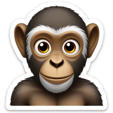 Macaco com casaco sticker