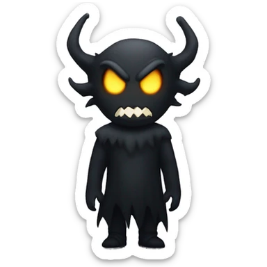 Evil monster shadows darkness sticker