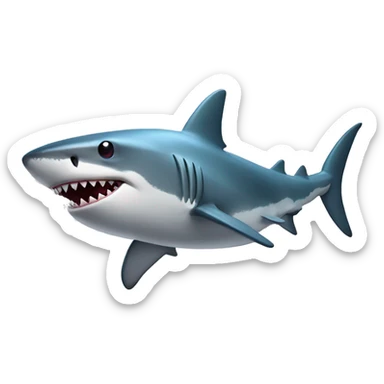 Shark with a top hat sticker