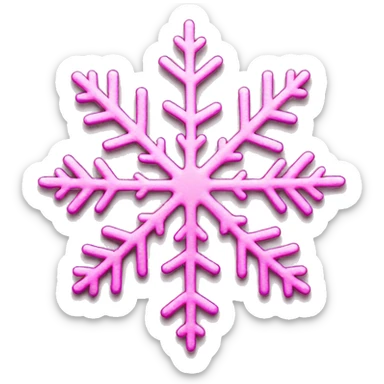 Pink snowflake sticker