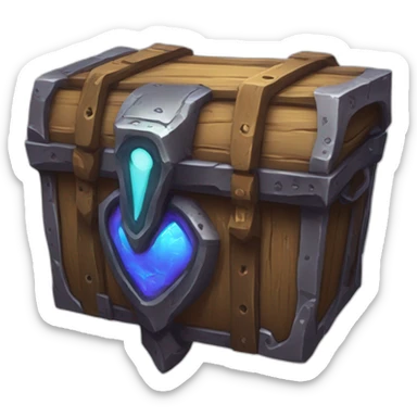 alien corrupted chest futuristic roguelike rpg style inspired by hearthstone sticker