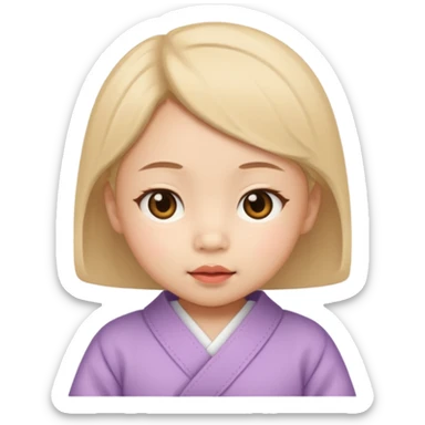 female japanese baby sticker