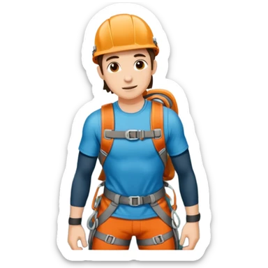 belayer with harness in Mountain Climbing Team sticker