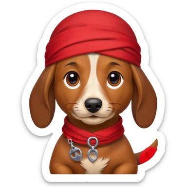 Perro salchicha pirata sticker