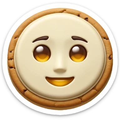 Genji cookie emoji, golden brown color sticker