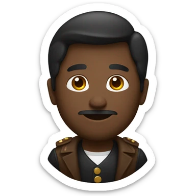 Un homme noir brun en costume sticker