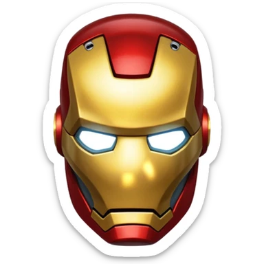 Iron man face big sticker