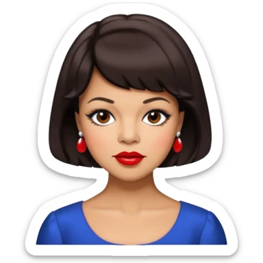 Florence Ballard with dark brown hair sticker