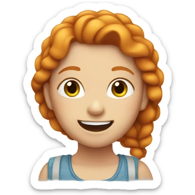 ginger girl happy sticker