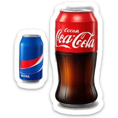 Coca cola on a pepsi table sticker