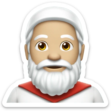 Merry Christmas white Santa player sticker