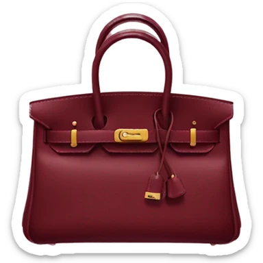 dark red hermes birkin bag sticker