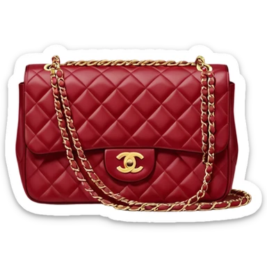 chanel dark red bag sticker