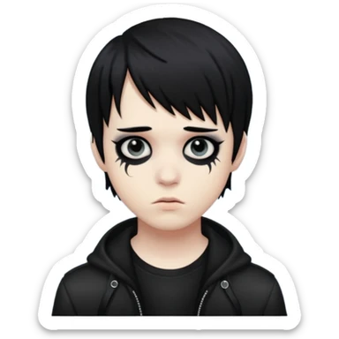Emo boy bangs sticker