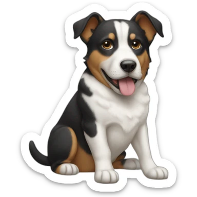 dog on a dog on a cat sticker