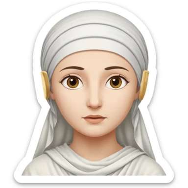ancient greek woman with head covering sticker