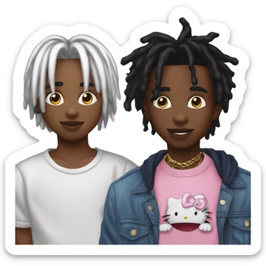 hello kitty et playboi carti sticker