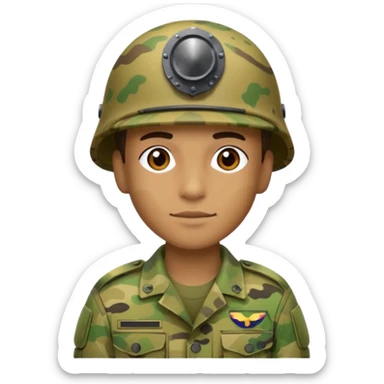 Quiero un soldado con el camuflado camaleón colombia  sticker