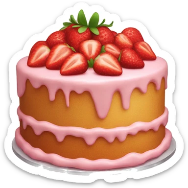 Strawberry cake sticker