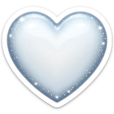 white heart with sparkles sticker
