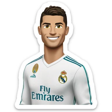 cristiano ronaldo at real madrid full body sticker