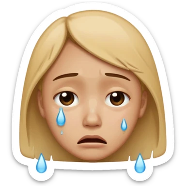 Crying so hard sticker