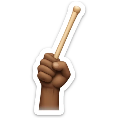 Pumped biceps while hand holding a pair of drum sticks sticker