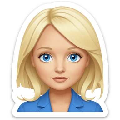 Emma Bunton with blue eyes sticker