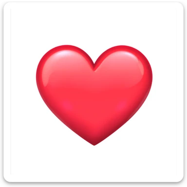 heart emoji, cute and shiny, with a gradient effect, no background sticker