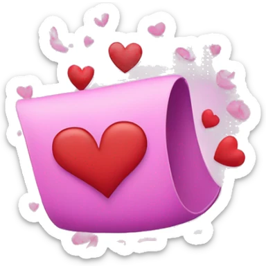 Letter P with hearts sticker