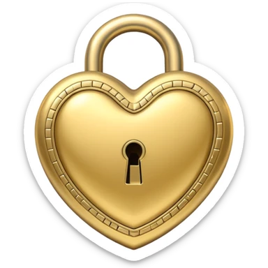 heart with a lock motif sticker