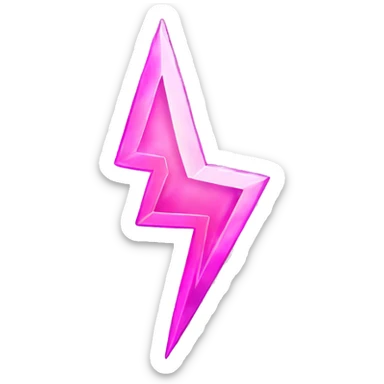 Pink crystal Lightning bolt sticker