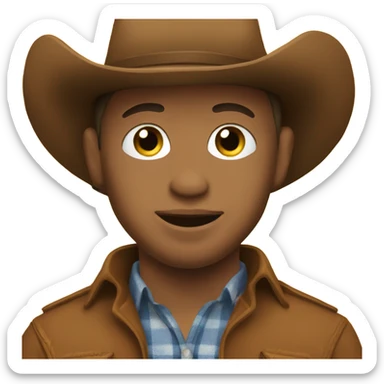cowboy with down syndrome  sticker