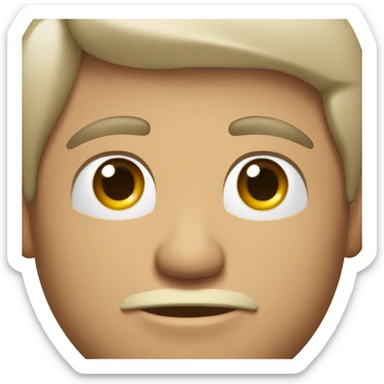 Hombre con pelo corto liso  y con perilla piel blanca ojos claros  sticker