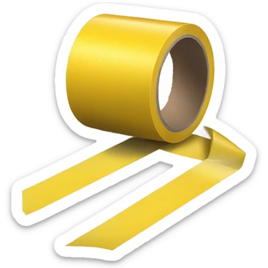 Yellow tape sticker