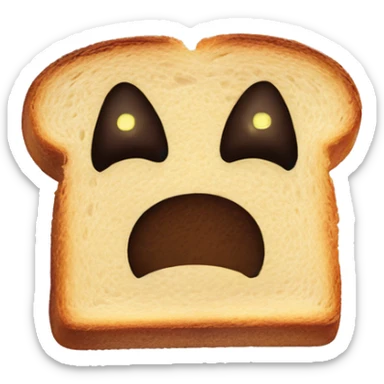 an evil peice of toast sticker