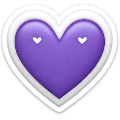 Heart purple and white sticker