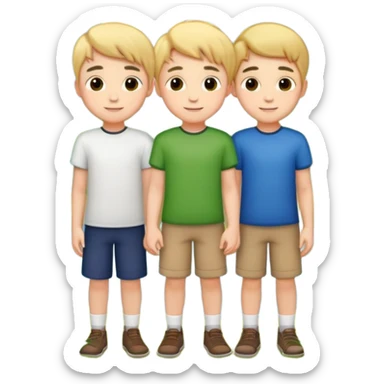 boys enjoying nature together sticker