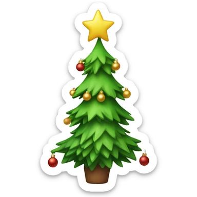 cute christmas tree sticker