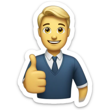 the teacher gives a thumbs up sticker