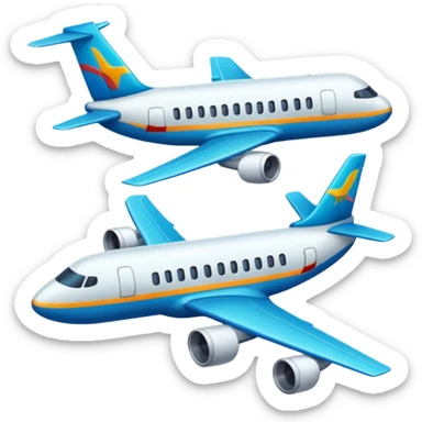 Lung and airplane sticker combination sticker