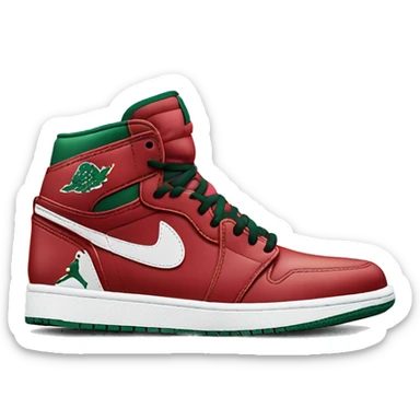 Jordan 1 chrismas sticker