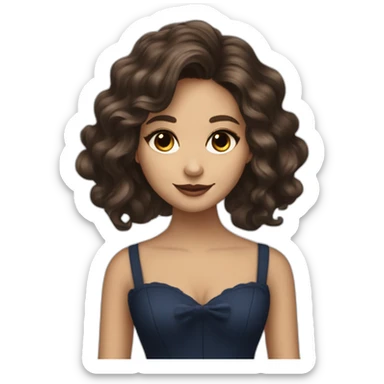 Katherine Pierce with wavy hair by Nina Dobrev sticker