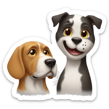 Cat vs dog sticker