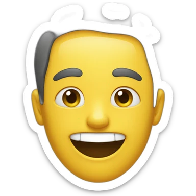 Une face souriante sur une face de tristesse sticker