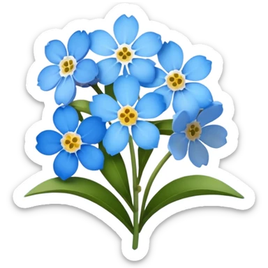bunga myosotis sticker