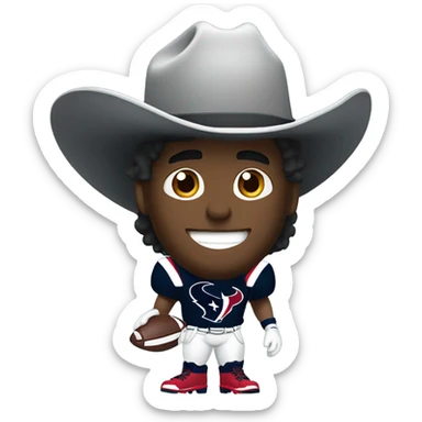 Houston Texans cowboy with football sticker